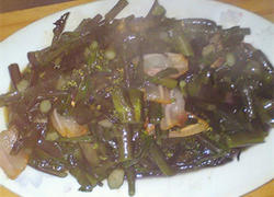 咸肉炒紫菜