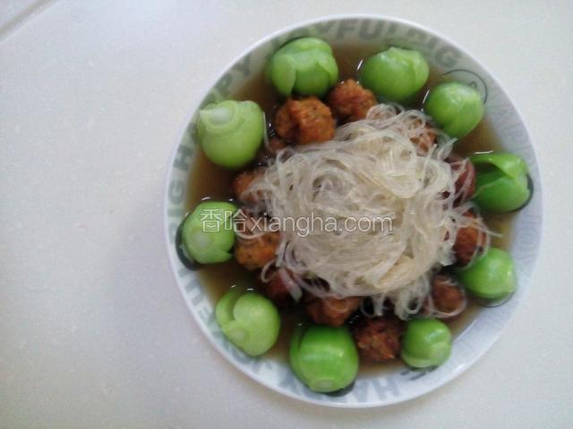 油菜肉丸粉丝汤
