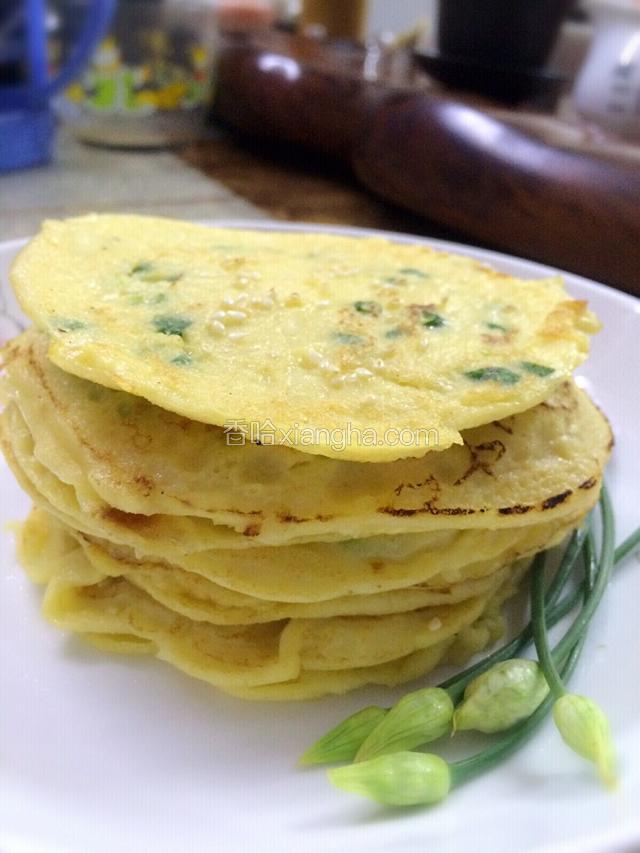 香葱豆渣鸡蛋饼