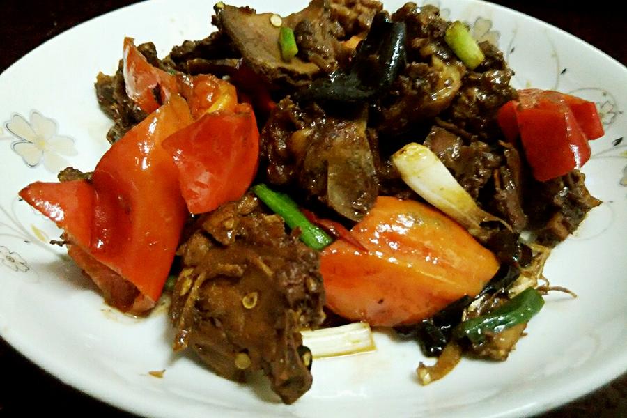 辣炒鸡架