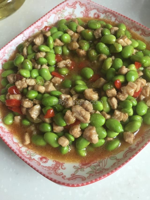 毛豆炒肉丁