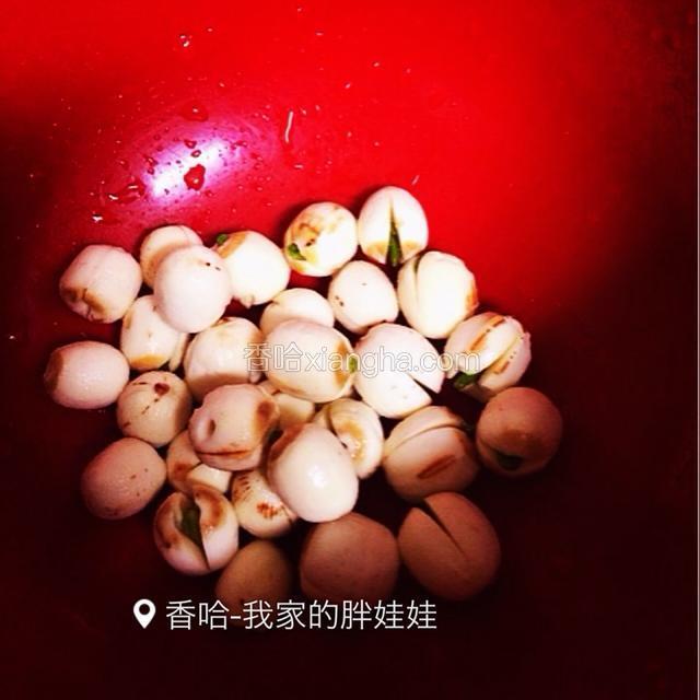 莲子提前泡好（我泡了一夜）