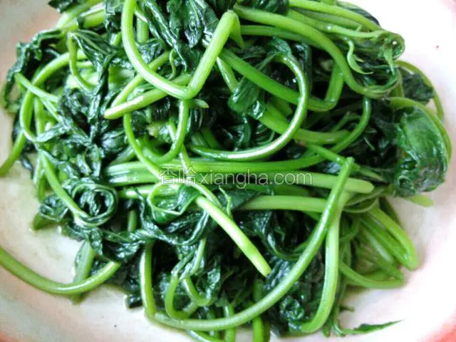 蒜蓉炒蕃薯苗