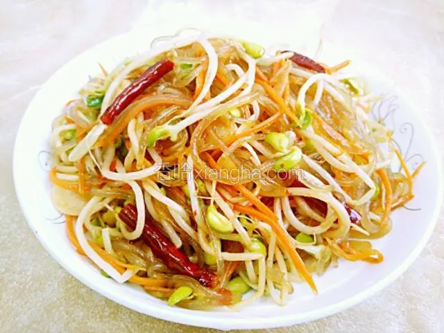 黄豆芽炒粉条