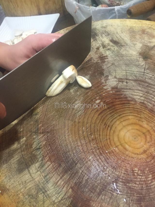 将松茸菌切片