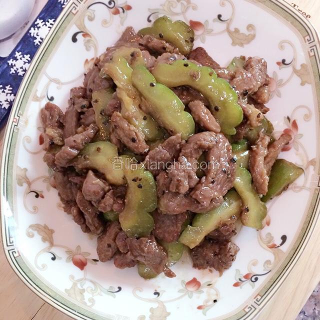 黑椒牛肉烩凉瓜