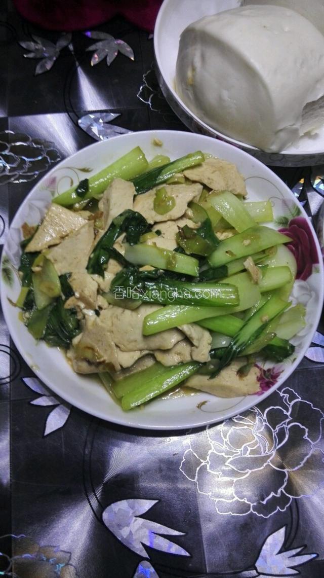 油菜烧豆腐