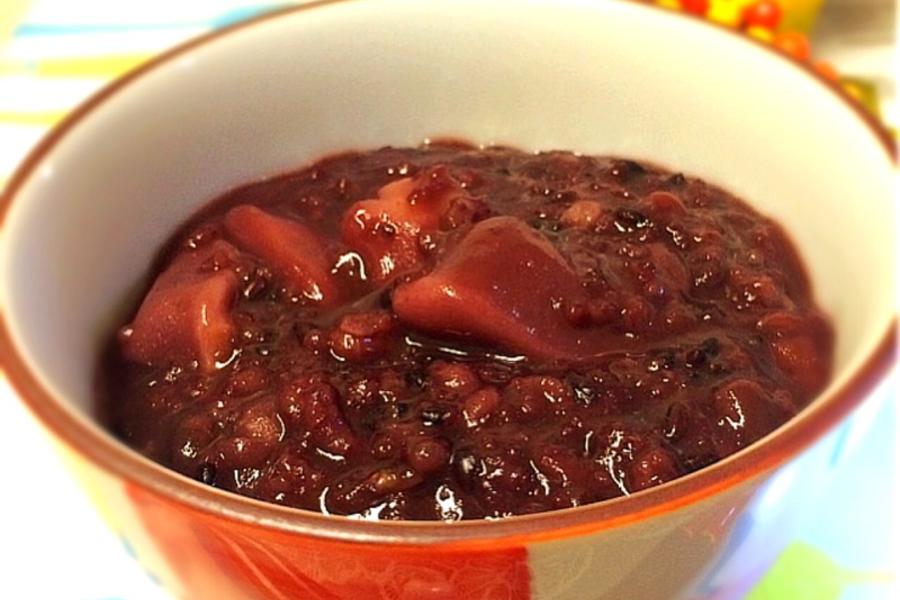 菱角红豆粥