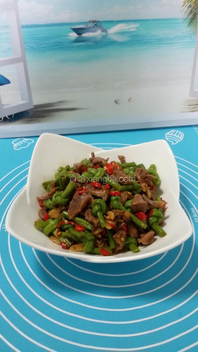 豆角炒鸡胗