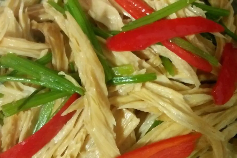 香芹炒腐竹