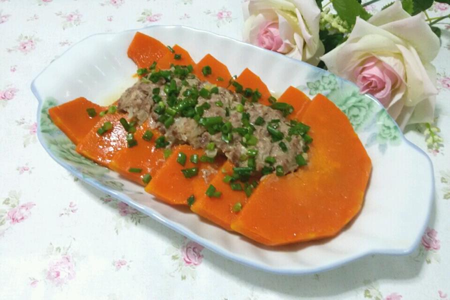 肉末蒸南瓜