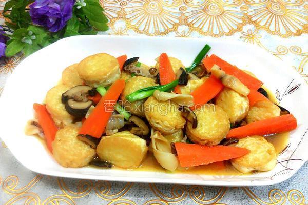 香菇焖口袋豆腐