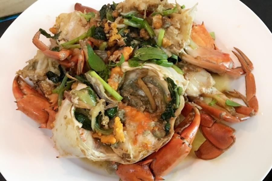 九层塔炒膏蟹