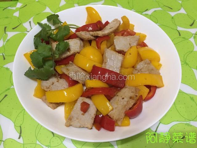 肉片炒菜椒