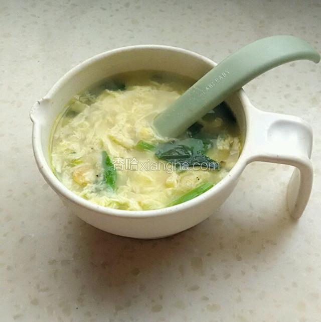 关火，滴上香油，搅匀就可以了。