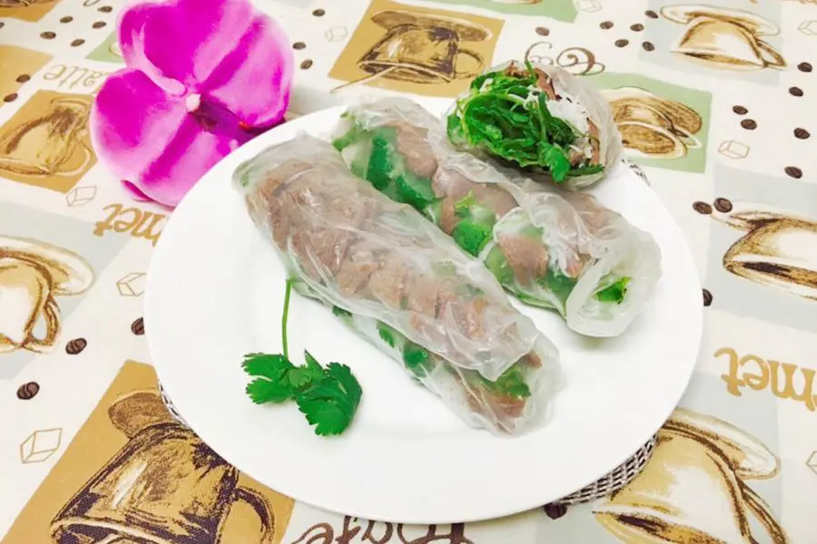 牛舌蔬菜卷