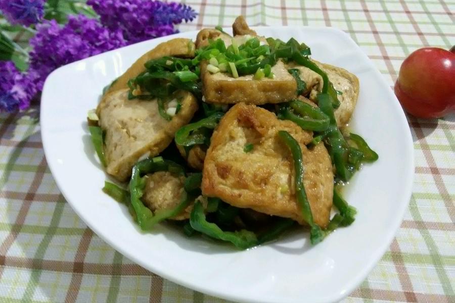 香煎一面黄豆腐