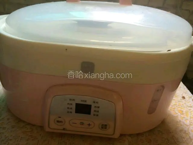 放入电炖锅炖2小时后加适量盐和撒上葱花