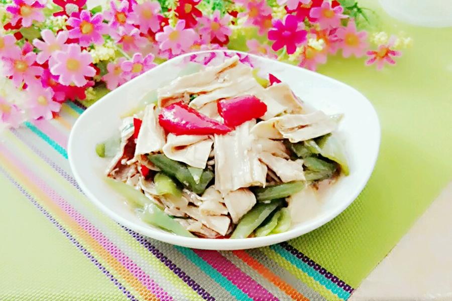 青椒炒腐竹