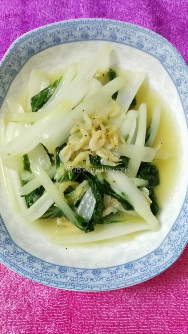 菜炒好，关火装盘