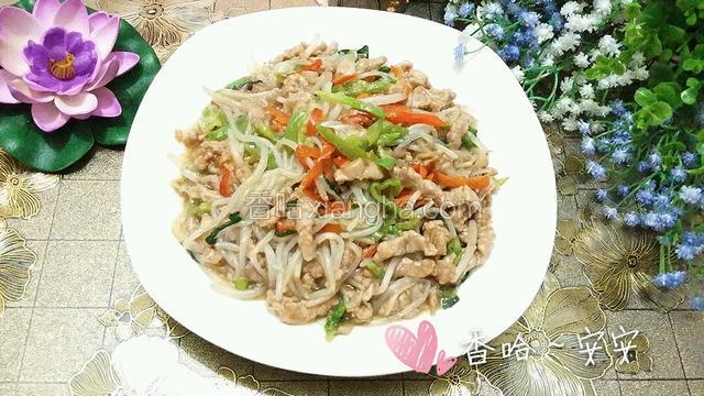 肉丝炒豆芽