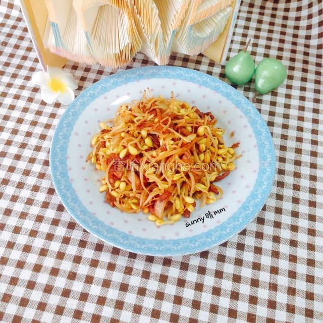 肉炒黄豆芽