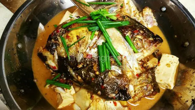 豆腐烧鲢鱼