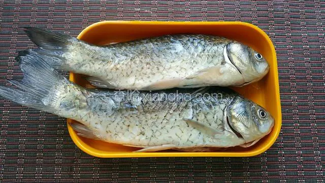 准备食材，鲫鱼2条
