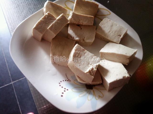豆腐切扁块