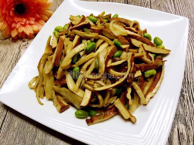 杏鲍香干炒毛豆