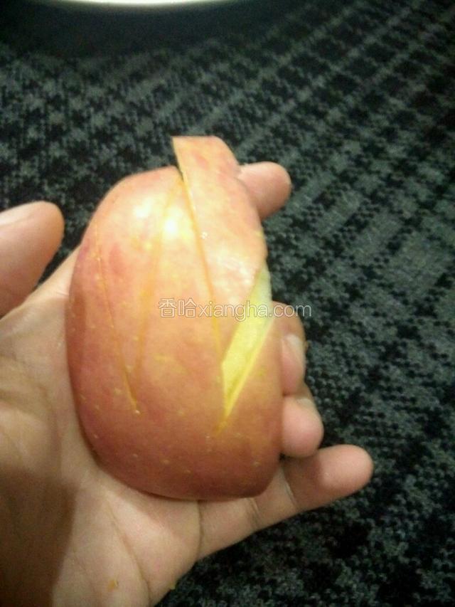 然后用小力把皮推掉