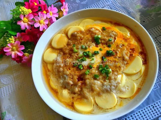 日本豆腐肉末蒸蛋