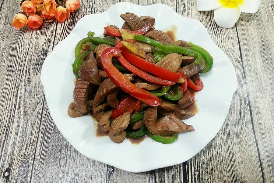 青椒炒腰花