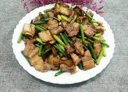 蒜苔炒五花肉