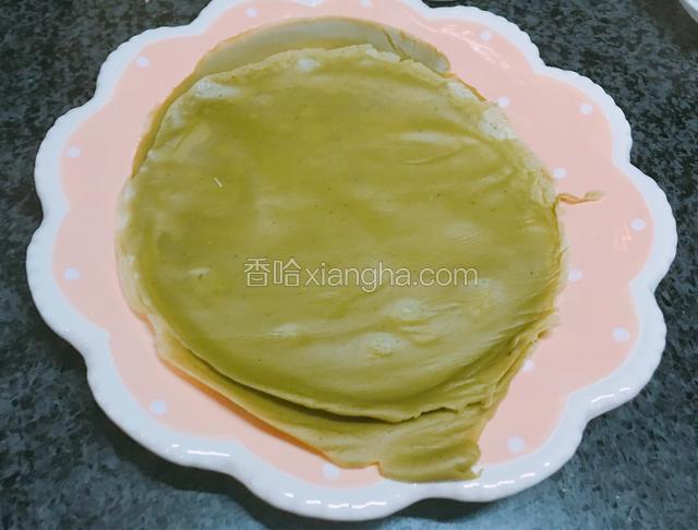 吹凉的皮放另一个盘子，整形