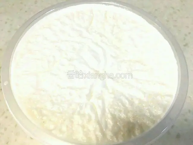 老酸奶引子一碗，大家可以用酸奶菌种，也可以在超市买一些酸奶做引子，我用的是农民市场买的农民自己做的当地土酸奶。