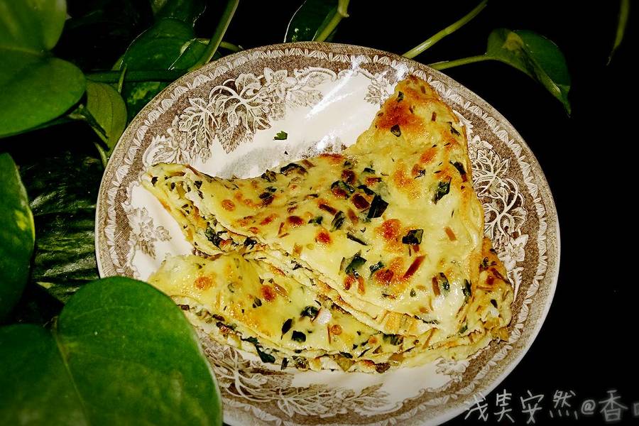 马齿苋蒜香鸡蛋饼