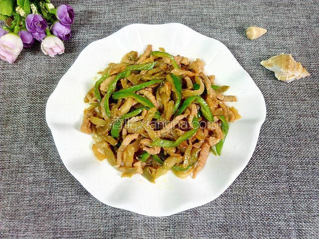 肉丝青椒炒榨菜