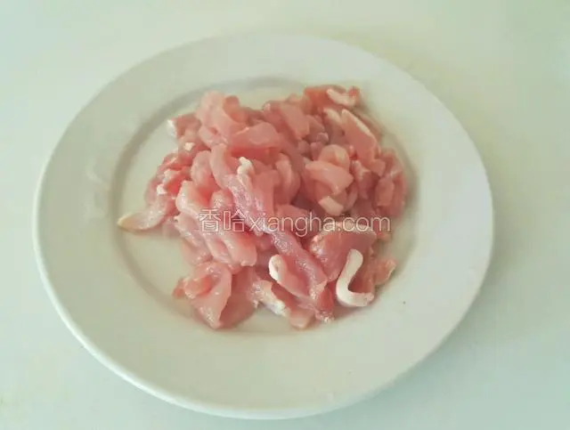 瘦肉切丝