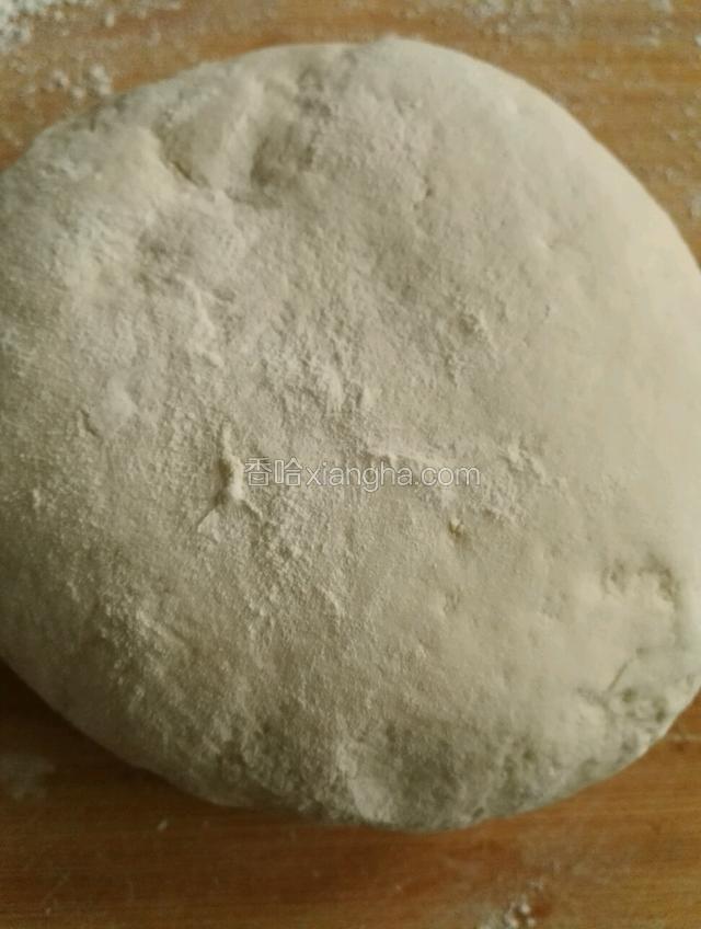 取出面团使劲揉，使其排气充分