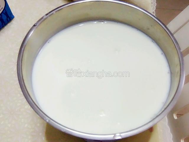 然后再加入剩余的纯牛奶搅拌均匀