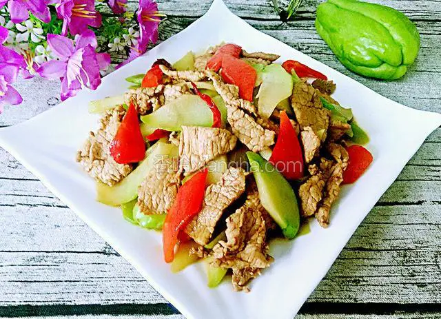 佛手瓜炒肉片