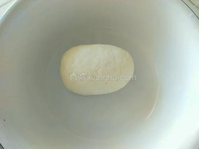 把絮状的面和成面团，揉光滑醒面（约15分钟就可以）。