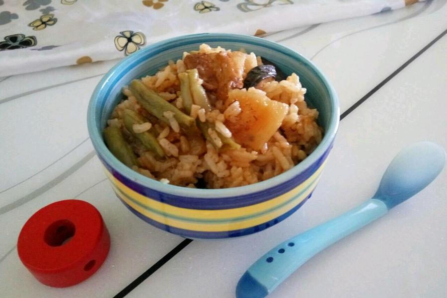 豆角五花肉焖饭