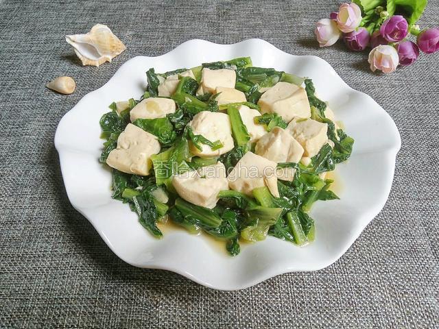 油麦菜炖豆腐