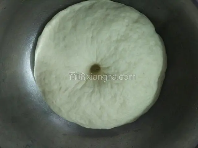 面团用食指戳进去，不回弹就是发酵好啦