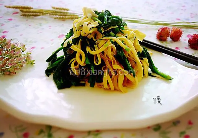 韭菜炒豆皮