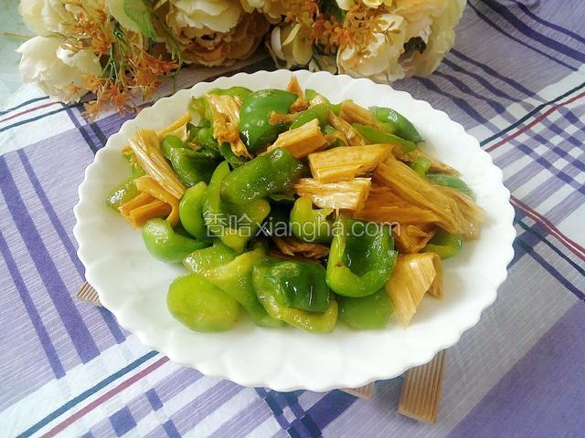 青椒炒腐竹