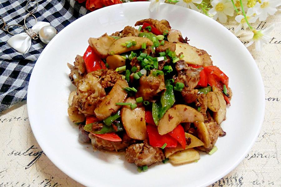 腐乳汁杏鲍菇烧鸡