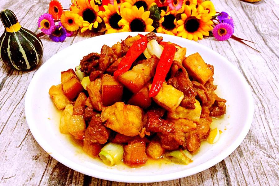 豆泡红烧肉